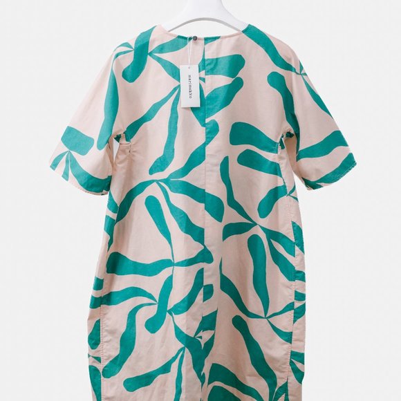 Marimekko Agnete Floretti Peach and Green Midi Dress - Picture 3 of 14